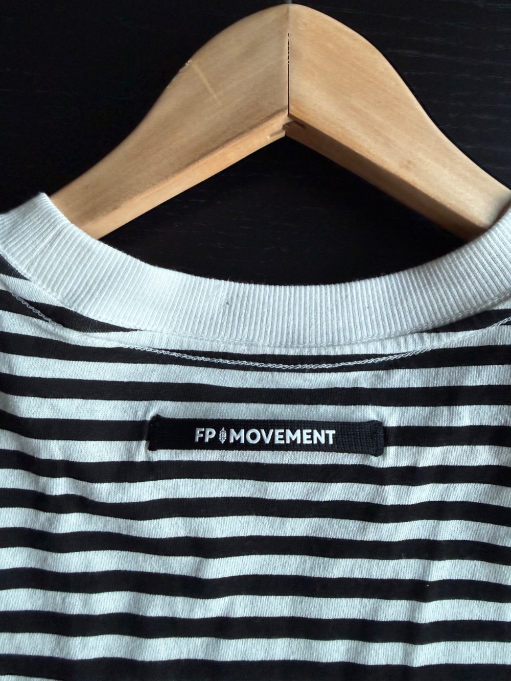 NWT FP Movement Free People Striped Boxy Cropped Tee Small - Picture 3 of 7